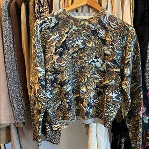 Kenzo Wool Tiger Print Sweater Size M